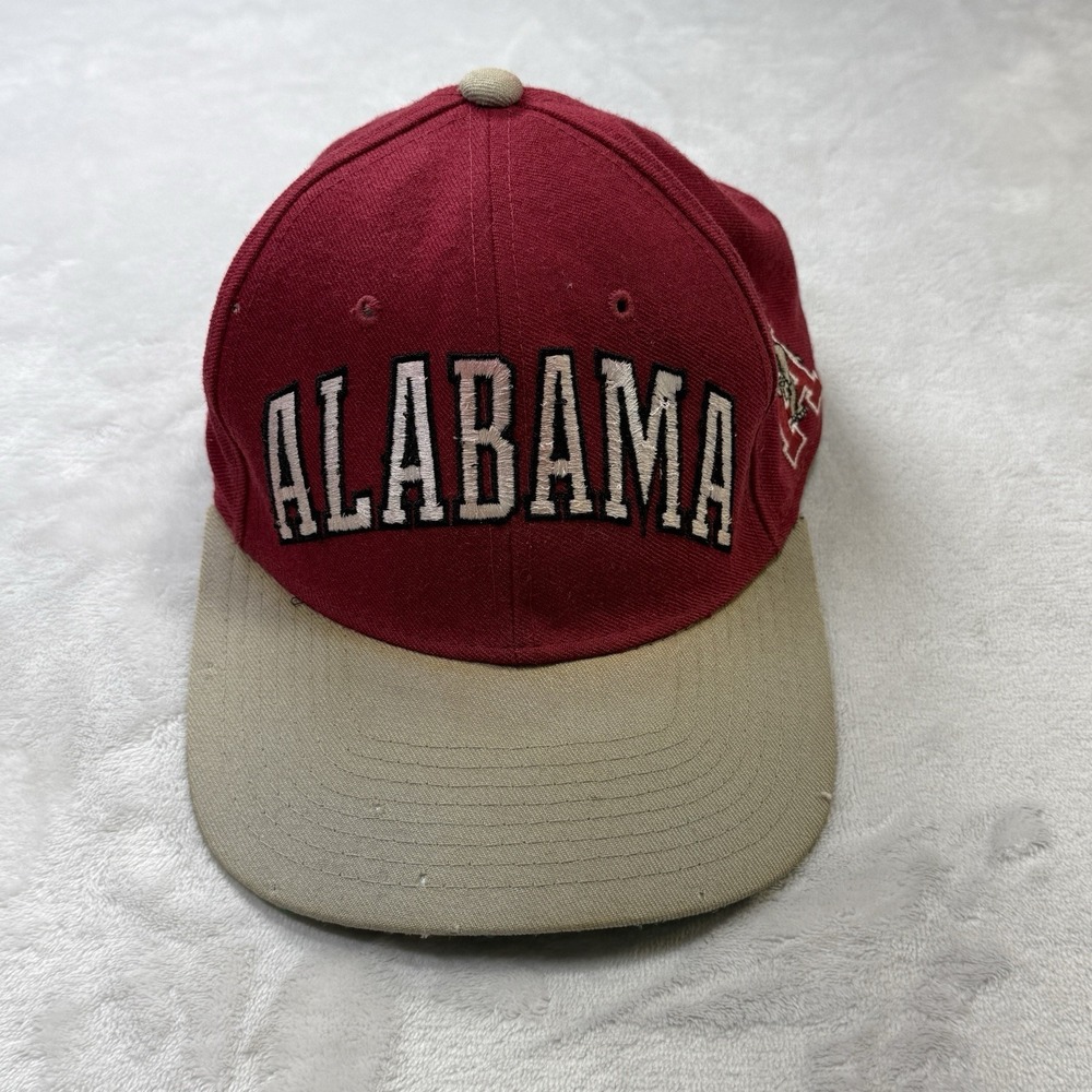 Vintage Alabama Crimson Tide Starter Wool Snapback Hat Cap 7‎ 3/8 USA Green Bill